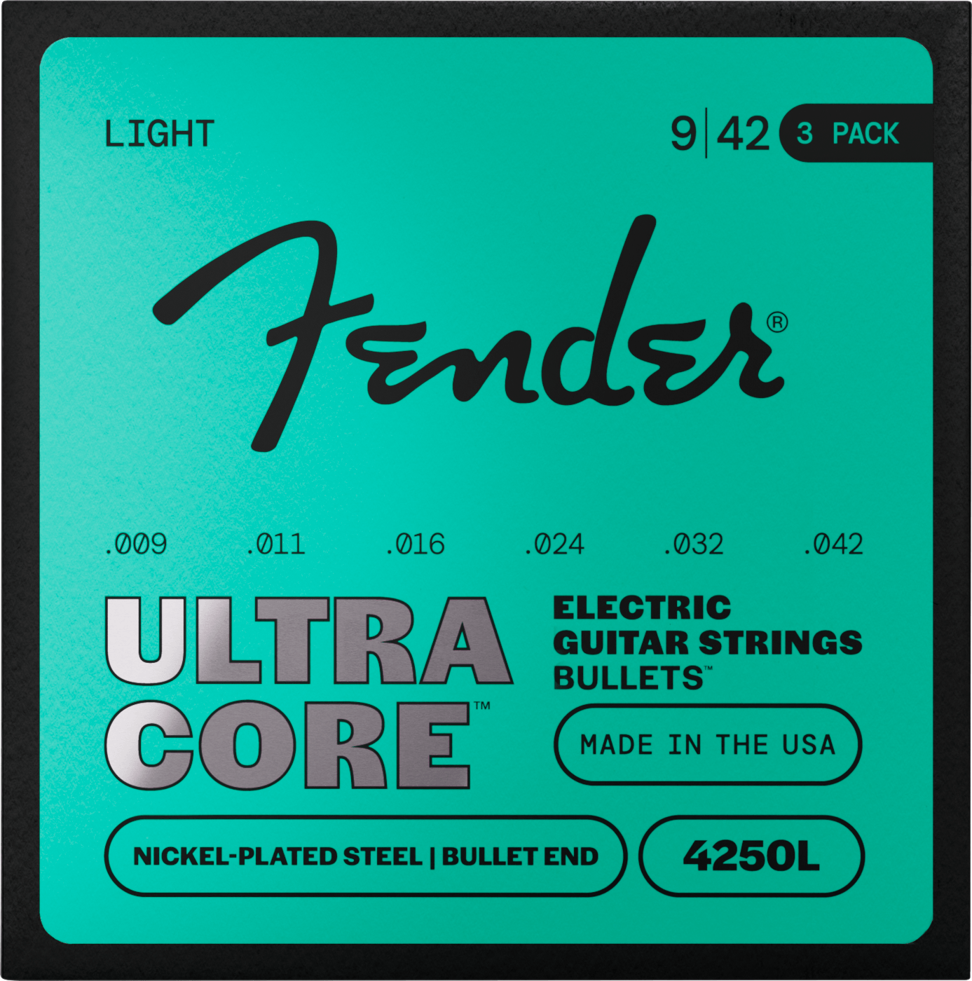 UltraCore™ Bullets™ 4250 Nickel-Plated Steel Guitar Strings (3-Pack)