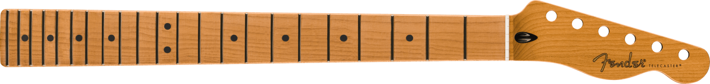 Satin Roasted Maple Telecaster Neck, 22 Jumbo Frets, 12", Flat Oval Shape