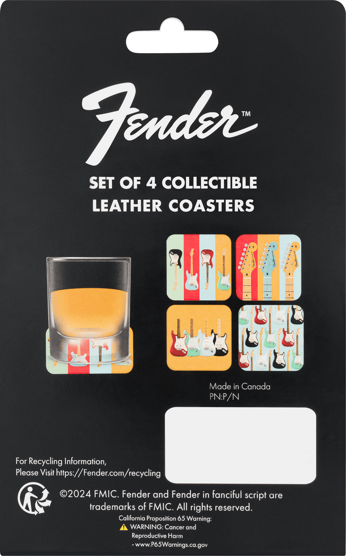 Fender® Stratocaster™ Modern Design Coaster Set