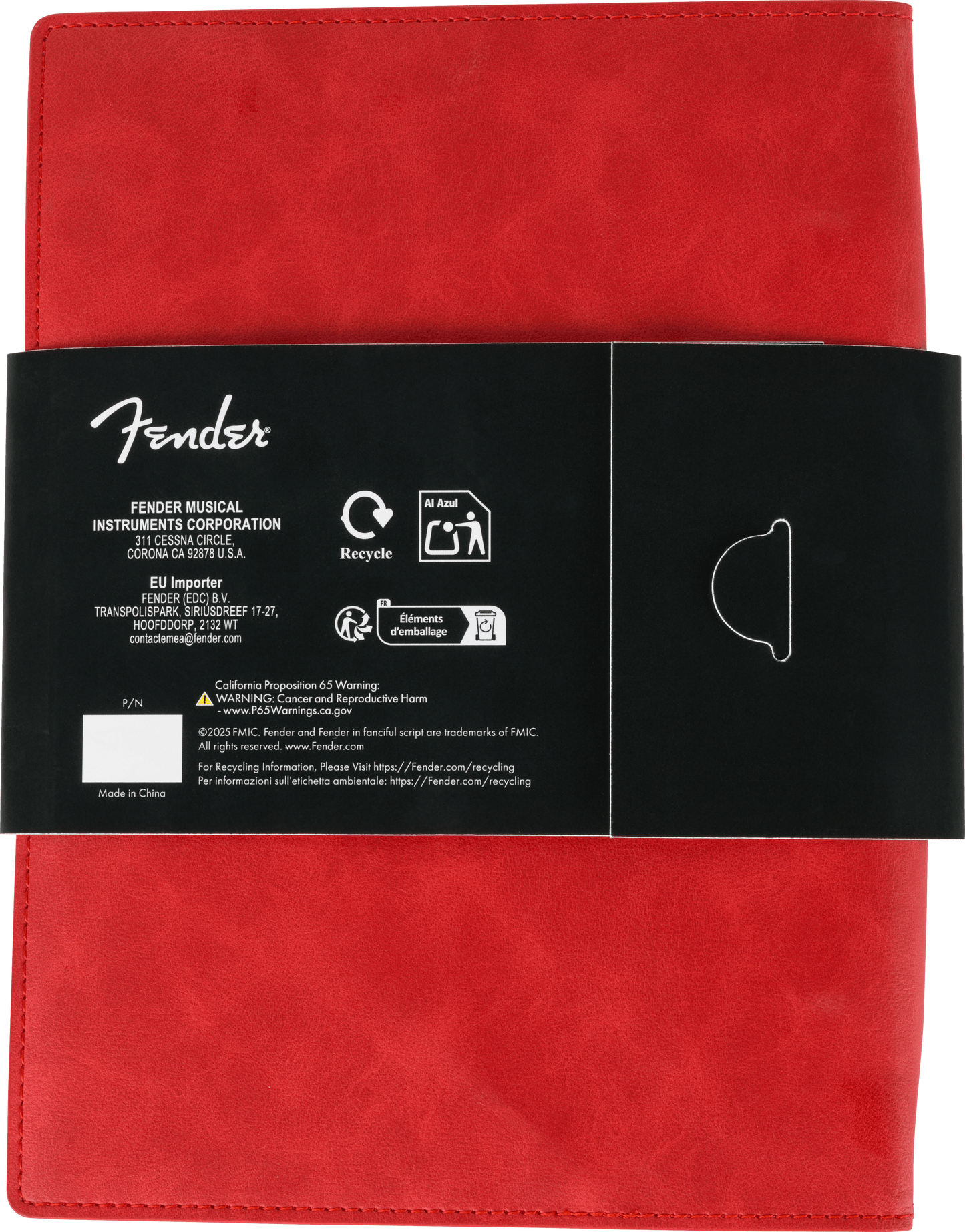 Fender™ Vegan Leather Music Note Book