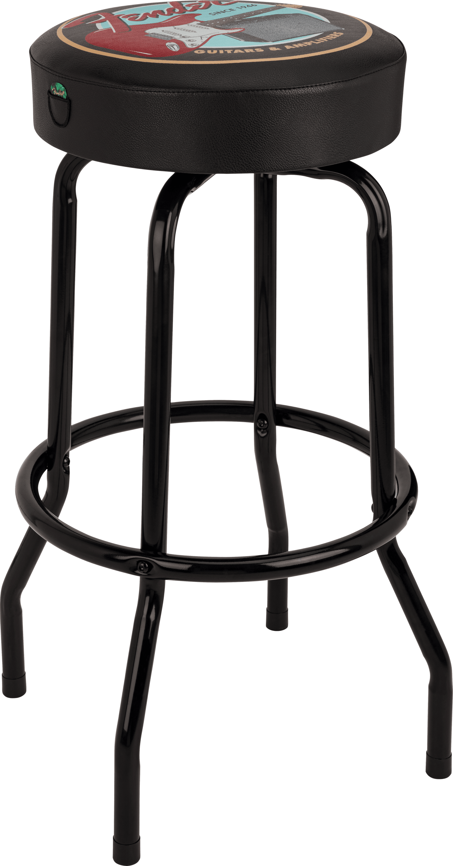 Fender® Guitars & Amps Pick Pouch Barstool, Black