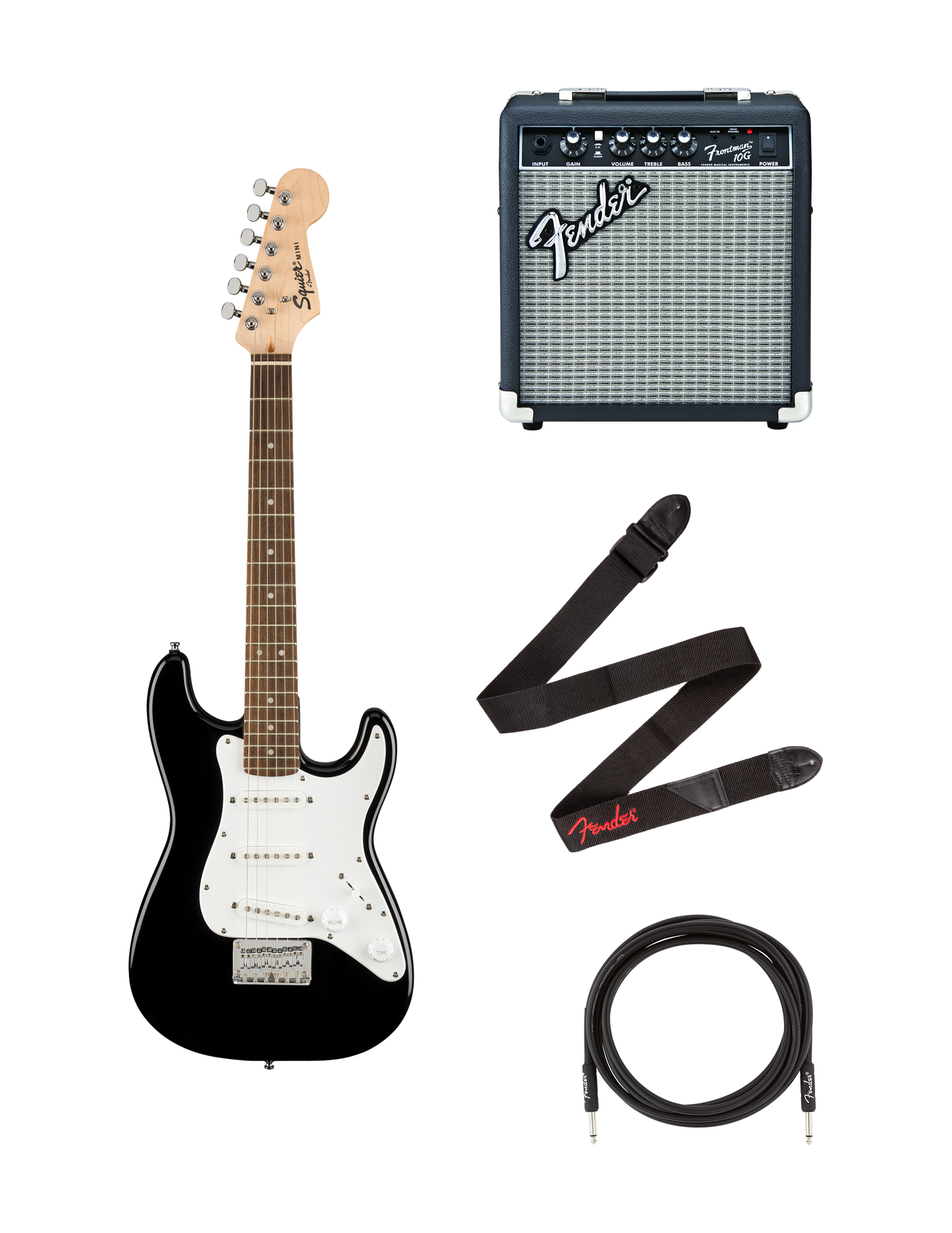 Bundle Squier Mini Stratocaster, Nera